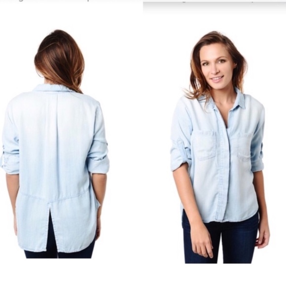 Bella Dahl Hi Low Split back size S button up top - Picture 8 of 8